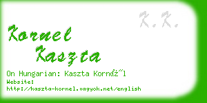 kornel kaszta business card